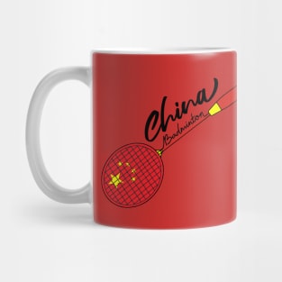 China Badminton Pride Racquet Support Badminton (China) Flag Mug